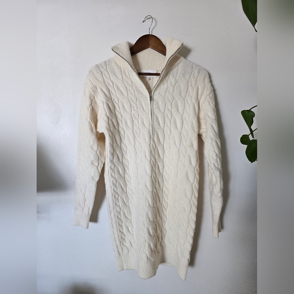 Heartlooom Size Small Ivory Womens Soft Cozy Sweater Dress